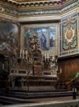 Interior View Of The Altar In The Church Of Notre Dame In Bordea Stock Photo