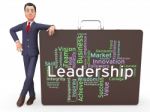 Leadership Words Represents Influence Guidance And Control Stock Photo