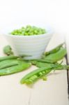 Hearthy Fresh Green Peas Stock Photo