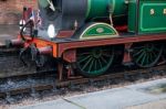 Golden Arrow At Sheffield Park Station Stock Photo