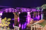 River Kwai Metal Train Bridge Stock Photo