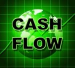 Cash Flow Graph Represents Investment Earn And Wage Stock Photo