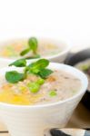 Hearty Middle Eastern Chickpea And Barley Soup Stock Photo