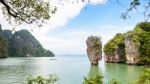 High Angle View Khao Tapu Or James Bond Island Stock Photo