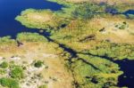 Okavango Delta Aerial View Stock Photo