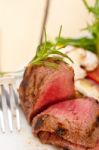 Beef Filet Mignon Grilled With Vegetables Stock Photo