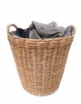 Laundry In A Basket Stock Photo