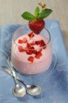 Strawberry Yogurt Stock Photo