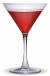 Wine In Martini Glass Stock Photo