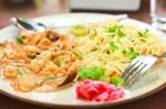 Vegetarian Spaghetti Stock Photo