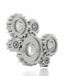 Steel Gear Wheels Stock Photo