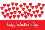 Happy Valentine's Day Greeting Card  Illustration Stock Photo