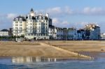 View Of The Queen's Hotel In Eastbourne Stock Photo