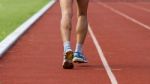 Jogging In Track Stock Photo