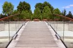 Pedestrian Bridge Stock Photo