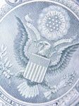 Closeup Of Detail On The Us $1 Dollar Stock Photo