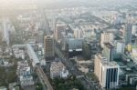 View Of Bangkok Cityscape, Bangkok The Capital City Of Thailand Stock Photo