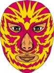 Luchador Mask Star Lightning Bolt Drawing Stock Photo