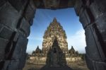 Prambanan Temple, The Most Beautiful Temple In Indonesia Stock Photo