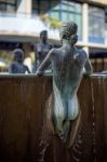 Waterfall Fountain By Antony Donaldson Stock Photo