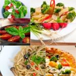 Healthy Vegetarian Vegan Food Collage Stock Photo