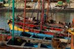 Fishing Boats Moored Stock Photo