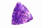 Amethyst  On White Background  Stock Photo