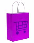 Shopping Bag With Cart Stock Photo