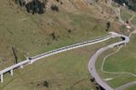 View From The Gotthard Pass In Switzerland Stock Photo