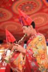 Ladakh, India-july 29, 2012 - Unidentified Buddhist Monks In A Festival At Dak Thok Monastery Stock Photo