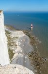 Beachey Head, Sussex/uk - July 23 : View Of The Lighthouse At Be Stock Photo