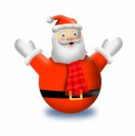 Santa Snowman Isolated Stock Photo