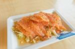 Salmon Mix And Yum With Spice For Thai Seafood Stock Photo