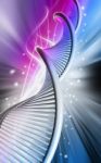 Multicolored Digital Dna Stock Photo