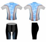 Cycling Vest Sports T-shirt Blue Style Stock Photo