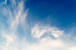 Dramatic Cloudy Blue Sky In Day Time Stock Photo