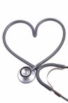 Stethoscope With Heart Shape Stock Photo