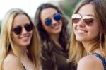 Beautiful Young Women In The Street Stock Photo