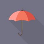 Umbrella Flat Icon Stock Photo