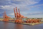 Container Terminal Stock Photo