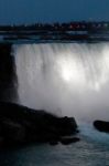 Amazing Niagara Falls At Night Stock Photo