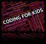 Coding For Kids Indicates Software Youths And Youngster Stock Photo