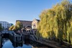 View Of Regent's Canal At Camden Lock Stock Photo