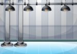 Cartoon  Illustration Water Pipe Wall With Separated Layers Stock Photo