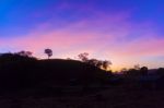 Sunrise Over Small Village In Ethiopia Stock Photo