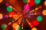 Christmas Lights Glowing (blur Motion Background) Stock Photo