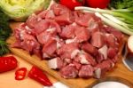 Meat Pieces Stock Photo