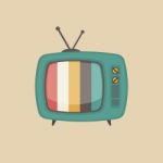 Old Style Television Stock Photo