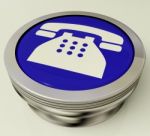 Telephone Icon Or Button Stock Photo