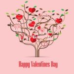 Valentine Love Icon Tree Stock Photo